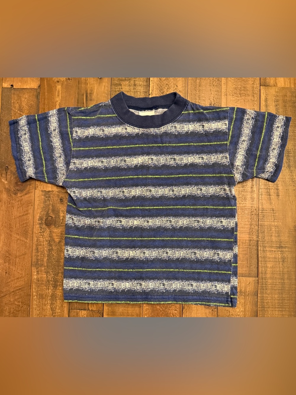 Vintage American Weekend Kids Striped T-Shirt Size M 5/6 Made in USA 100% Cotton